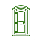 standard portable toilet unit outline