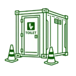 icon style portable toilet for industrial use